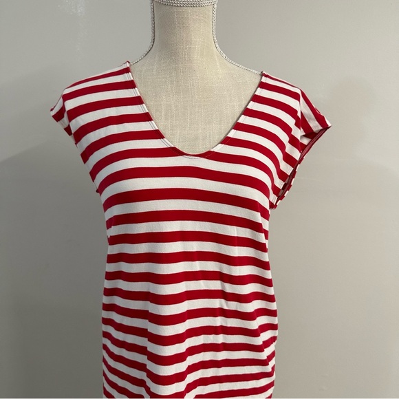 VINEYARD VINES PERFORMANCE WOMEN'S DRESS XS NAVY WHITE RED STRIPES SLEEVELESS - Picture 5 of 7